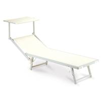 Lettino con copertura Ibiza - 36 x 186 x 59 cm - alluminio-texilene - beige - Garden Friend - L1532420 - 8023755053406 - DMwebShop