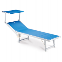 Lettino con copertura Ibiza - blu - Garden Friend L1532418