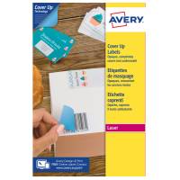 Etichette coprenti BlockOut - 25 fogli A4 - 48 etichette per foglio - 45,7 x 21,2 mm - bianco - laser - Avery - L4614-25 - 5014702139956 - DMwebShop