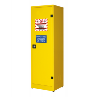 Armadio di sicurezza per liquidi infiammabili - 57,5 x 50 x 185 cm - giallo - Carvel - ARM002B - DMwebShop