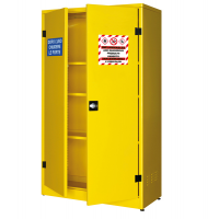 Armadio di sicurezza per liquidi infiammabili - 107,5 x 50 x 185 cm - giallo - Carvel - ARM001B - DMwebShop