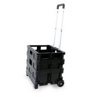 Carrello pieghevole con cassa in plastica - portata max 25 kg - Garden Friend - C1299040 - 8023755053147 - DMwebShop