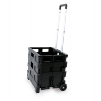 Carrello pieghevole con cassa in plastica - portata max 25 kg - Garden Friend C1299040