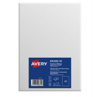 Etichette in carta bianca lucida - rimovibile - A3 - 1 etichetta per foglio - 10 fogli - Avery - A3L002-10 - 5014702086106 - DMwebShop