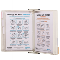 Leggio antibatterico - da muro - 10 buste - A4 - bianco - Djois - B414502 - 3377994145022 - DMwebShop