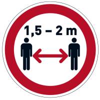 Pittogramma adesivo - da terra - 'Mantenere la distanza di sicurezza' - Ø 43 cm - Durable - 1041-03 - 4005546727042 - DMwebShop