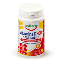Integratore masticabile Vitamina C 500MG - sistema immunitario - 60 compresse (1,4 gr cad.) - Equilibra VIC500