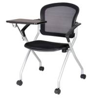 Seduta conferenza Phoenix - con tavoletta - nero - Serena Group - B203N - 8032937537979 - DMwebShop