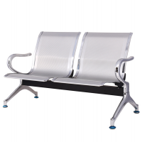 Panca attesa - 2 posti - in acciaio - grigio - Serena Group - SJ820G-2 - DMwebShop