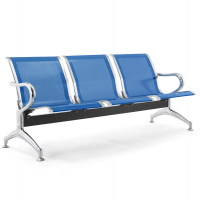 Panca attesa - 3 posti - in acciaio - blu - Serena Group - SJ830B-3 - DMwebShop