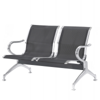 Panca attesa - 2 posti - in acciaio - nero - Serena Group - SJ840K-2 - DMwebShop
