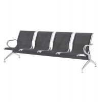 Panca attesa - 4 posti - in acciaio - nero - Serena Group - SJ840K-4 - DMwebShop