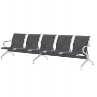 Panca attesa - 5 posti - in acciaio - nero - Serena Group - SJ840K-5 - DMwebShop