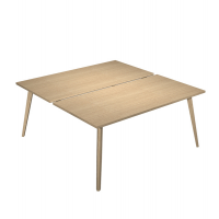 Scrivania Woody a 2 postazioni contrap - 120 x 166 cm - rovere - Artexport - 6404B-DKA-C - DMwebShop
