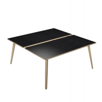 Scrivania Woody a 2 postazioni contrap - 120 x 166 cm - rovere-nero venato - Artexport - 6404B-DKA-8C - DMwebShop