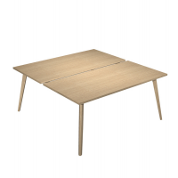 Scrivania Woody a 2 postazioni contrap - 140 x 166 cm - rovere - Artexport - 6402B-DKA-C - DMwebShop