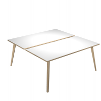 Scrivania Woody a 2 postazioni contrap - 180 x 166 cm - rovere-bianco - Artexport - 6405B-DKA-3C - DMwebShop