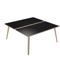 Scrivania Woody a 2 postazioni contrap - 180 x 166 cm - rovere-nero venato - Artexport - 6405B-DKA-8C - DMwebShop