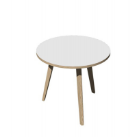 Tavolo riunione tondo Woody - Ø 80 cm - rovere-bianco - Artexport - 6408-DKA-3C - DMwebShop