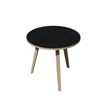 Tavolo riunione tondo Woody - Ø 80 cm - rovere-nero venato - Artexport - 6408-DKA-8C - DMwebShop