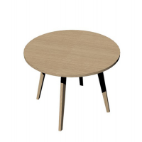 Tavolo riunione tondo Woody - Ø 100 cm - rovere - Artexport - 6410-DKA-C - DMwebShop