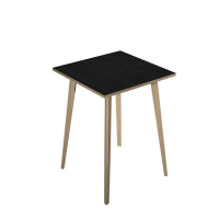 Tavolo alto Woody - 80 x 80 x H 105 cm - rovere-nero venato - Artexport - 6401-DKC-8C - DMwebShop
