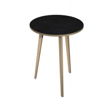 Tavolo rotondo alto Woody - Ø 80 cm x H 105 cm - rovere-nero venato - Artexport