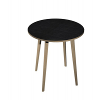 Tavolo rotondo alto Woody - Ø 100 cm x H 105 cm - rovere-nero venato - Artexport - 6410-DKD-8C - DMwebShop