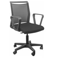 Sedia Home-Office Smart Light - schienale in rete nero - seduta nera con braccioli - Unisit - LLE/BRN/EN - 8053470179440 - DMwebShop
