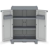 Armadietto Domino Wave Base 700UW 2 ante 70 x 43,8 x 97,6 cm PPL grigio - 21217