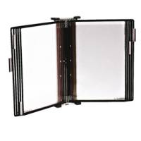 Leggio antibatterico da muro 10 buste A4 nero - 23252