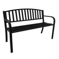 Panca da giardino Hollywood 75 x 50 x 120 cm acciaio verniciato nero - 25032