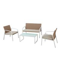 Salotto Madeira bianco beige set 4 elementi - 25028