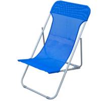 Sdraio pieghevole Beach 70 x 72 x 45 cm acciaio verniciato texilene blu - 25042