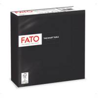 Tovagliolo carta 33 x 33 cm 2 veli nero - 23793