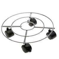 Trolley portavaso in acciaio - Ø 30 cm - Verdemax - 5109 - 8015358051095 - DMwebShop