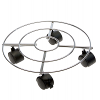 Trolley portavaso in acciaio - Ø 30 cm - Verdemax - 5109 - 8015358051095 - DMwebShop