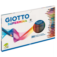 Pastello Supermina - mina 3,8 mm - colori assortiti - astuccio 36 pezzi - Giotto - 23590000 - 8000825235917 - DMwebShop