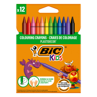 Pastelli Plastidecor - plastica - colori assortiti - astuccio 12 pezzi - Bic - 9457645 - 3270220000341 - DMwebShop