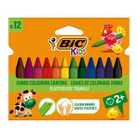 Pastelli Plastidecor - in plastica - colori assortiti - astuccio 12 colori triangle - Bic - 8297733 - 3086124000789 - DMwebShop