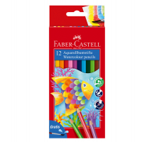 Pastelli acquerellabili - Ø mina 3,3 mm - colori assortiti - astuccio 12 pezzi - Faber Castell - 114413 - 4005401144137 - DMwebShop