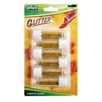 Porporina glitter - 2 gr - oro - conf. 6 tubi - Lebez 5134-O