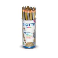 Pastelli Mega - Ø mina 5,5 mm - oro-argento - barattolo 24 pezzi - Giotto - 518000 - 8000825518010 - DMwebShop