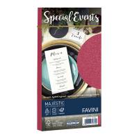 Busta Special Events metal rosso - 110 x 220 mm - 120 gr - conf. 10 buste - Favini - A57C154 - 8007057747706 - DMwebShop