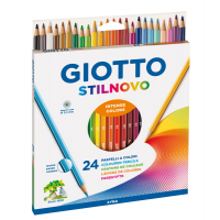 Pastelli colorati Stilnovo - Ø mina 3,3 mm - colori assortiti - astuccio 24 pezzi - Giotto 256600