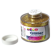Barattolo Glitter - grana fine - 150 ml - oro - Deco