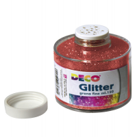 Barattolo Glitter - grana fine - 150 ml - rosso - Deco - 130/100/3 - 8004957048049 - DMwebShop