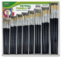 Pennello punta piatta serie 577 - punta a spatola in pura setola - Assortimeno vetrinetta 168 pezzi - Lebez - 1999. - 8007509019993 - DMwebShop