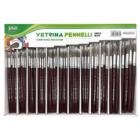 Pennelli punta tonda - pelo di pony - serie 9124 - assortimento vetrinetta 228 pezzi - Lebez 1984 - 1984L - 8007509019849 - DMwebShop