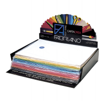 Cartoncino Cartacrea - 35 x 50 cm - 220 gr - colori assortiti - Expo 250 fogli-pezzi - Fabriano - 46403550 - 8001348127536 - DMwebShop